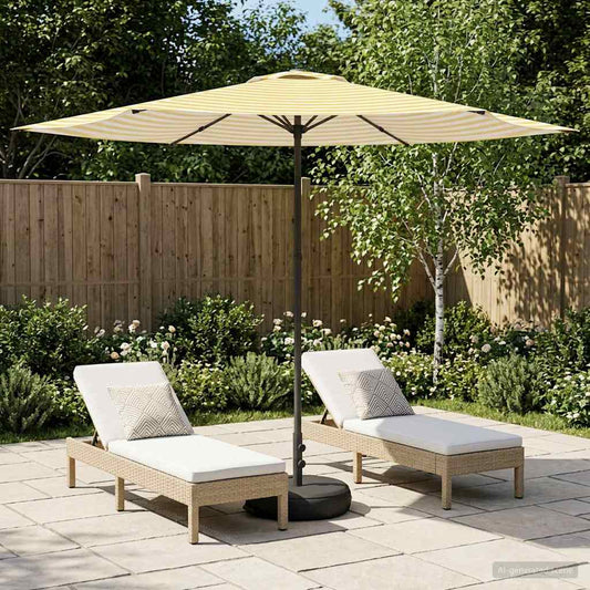 vidaXL Garden Parasol with Base 300 x 300 cm Polyester Rectangular