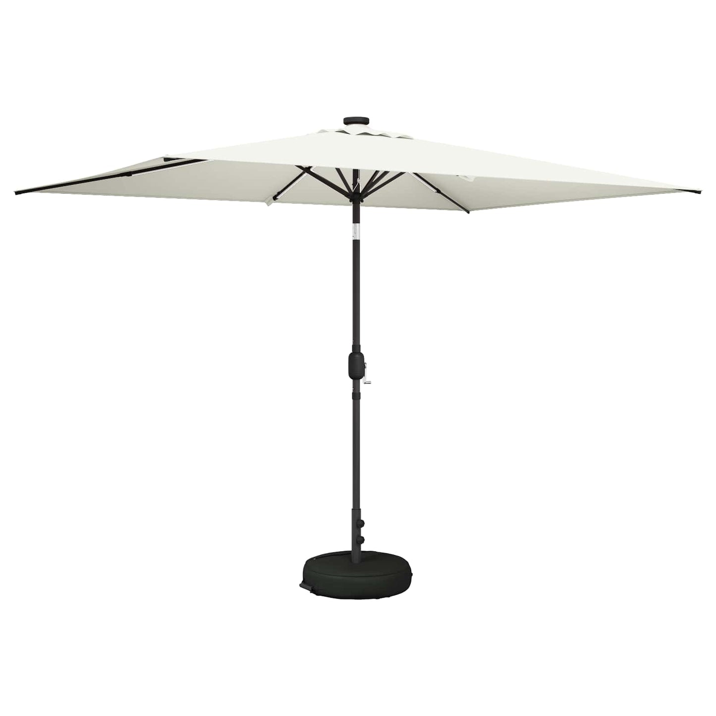 vidaXL Garden Parasol with LED Lights and Base 200 x 300 cm Polyester