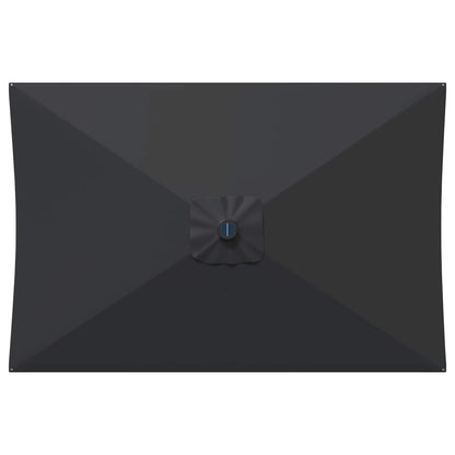 vidaXL Garden Parasol with LED Lights and Base 200 x 300 cm Polyester