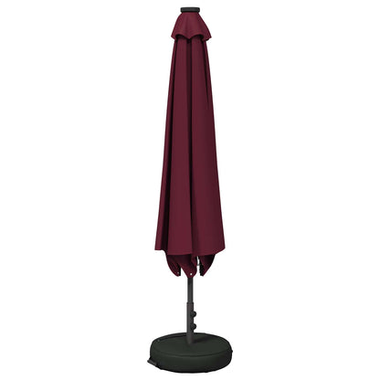 vidaXL Garden Parasol with LED Lights and Base 200 x 300 cm Polyester