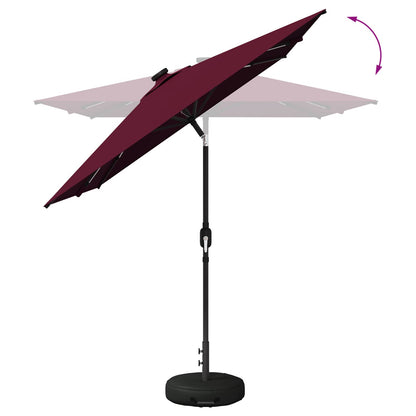 vidaXL Garden Parasol with LED Lights and Base 200 x 300 cm Polyester