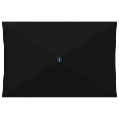 vidaXL Garden Parasol with LED Lights and Base 200 x 300 cm Polyester