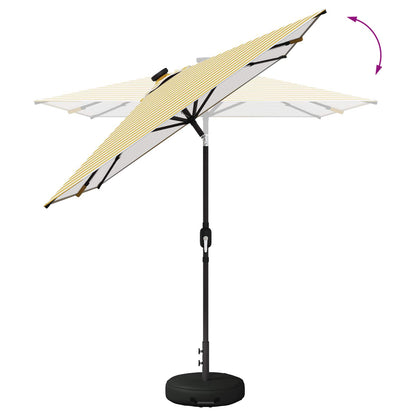 vidaXL Garden Parasol with LED Lights and Base 200 x 300 cm Polyester