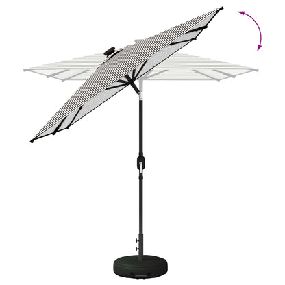 vidaXL Garden Parasol with LED Lights and Base 200 x 300 cm Polyester