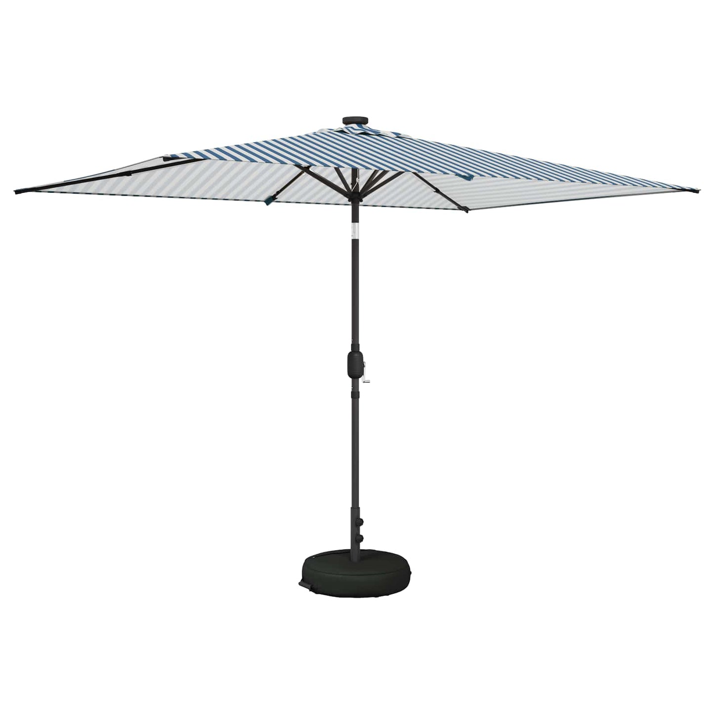 vidaXL Garden Parasol with LED Lights and Base 200 x 300 cm Polyester