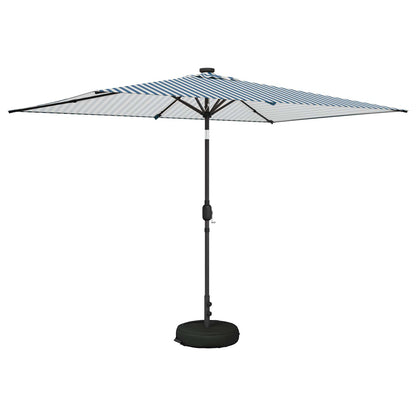vidaXL Garden Parasol with LED Lights and Base 200 x 300 cm Polyester