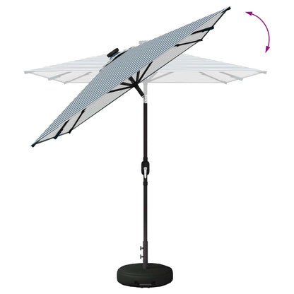vidaXL Garden Parasol with LED Lights and Base 200 x 300 cm Polyester