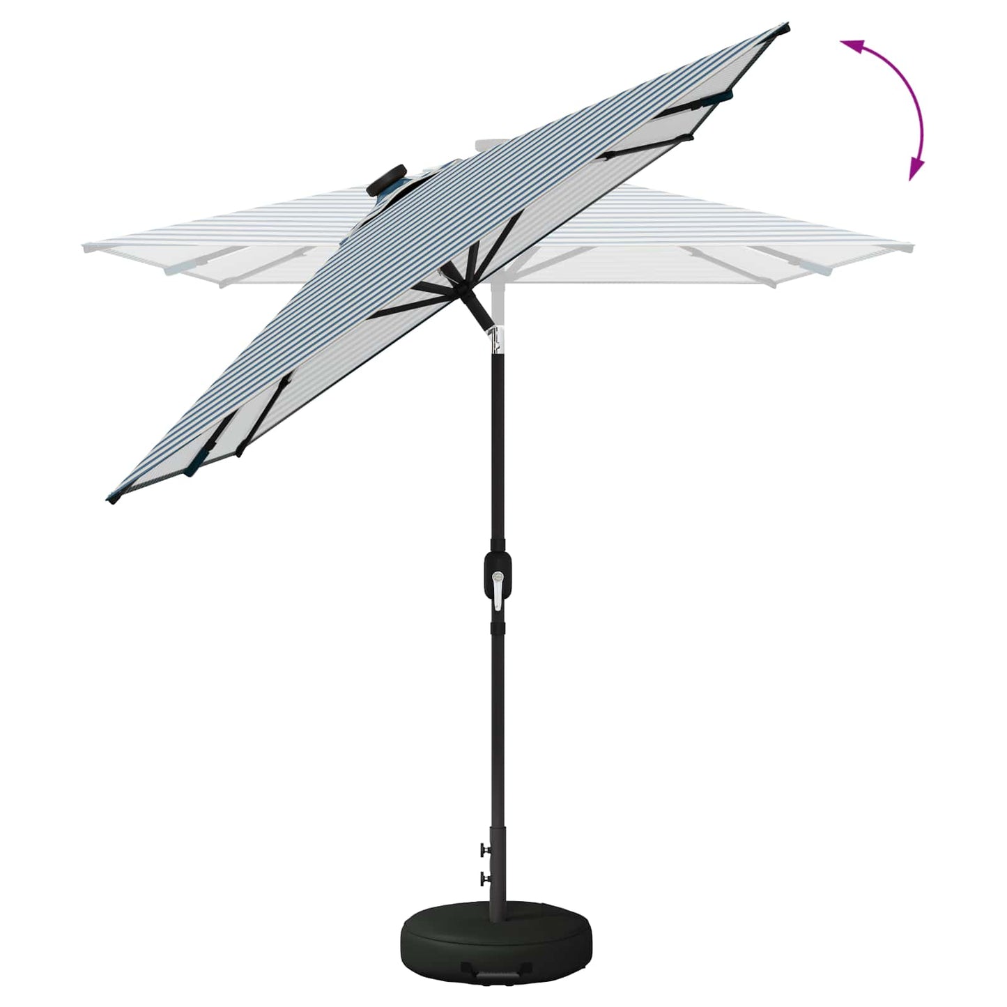 vidaXL Garden Parasol with LED Lights 200 x 300 cm Polyester