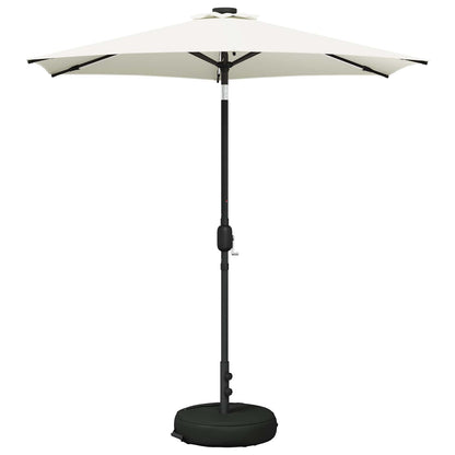 vidaXL Garden Parasol with LED Lights and Base 230 x 230 cm Polyester