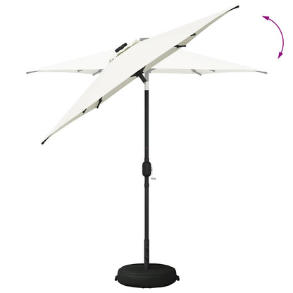 vidaXL Garden Parasol with LED Lights and Base 230 x 230 cm Polyester