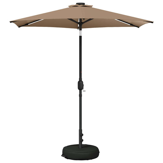 vidaXL Garden Parasol with LED Lights and Base 230 x 230 cm Polyester