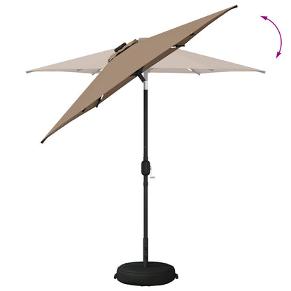 vidaXL Garden Parasol with LED Lights and Base 230 x 230 cm Polyester