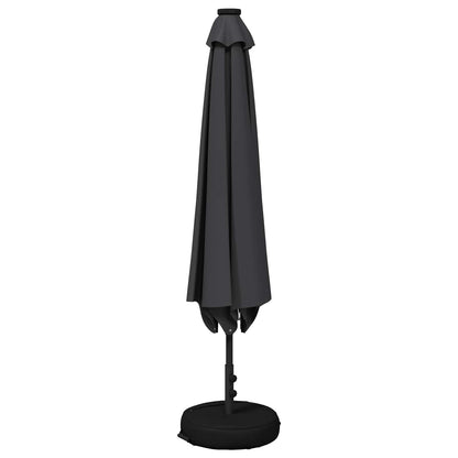 vidaXL Garden Parasol with LED Lights and Base 230 x 230 cm Polyester