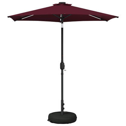 vidaXL Garden Parasol with LED Lights and Base 230 x 230 cm Polyester