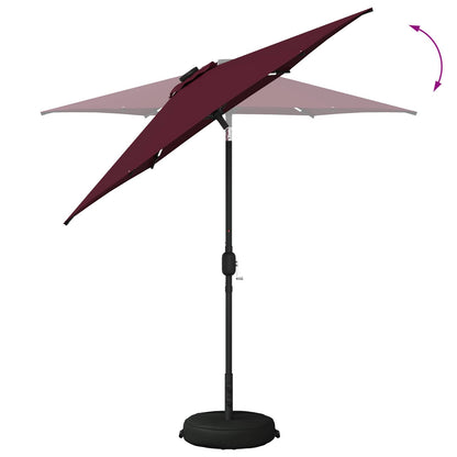 vidaXL Garden Parasol with LED Lights and Base 230 x 230 cm Polyester