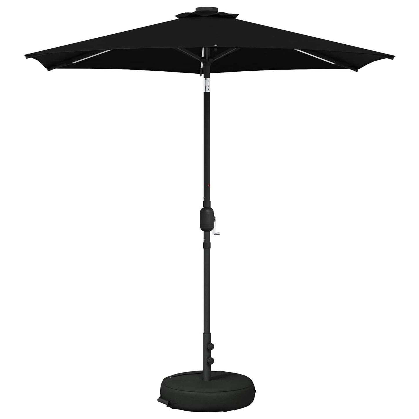 vidaXL Garden Parasol with LED Lights and Base 230 x 230 cm Polyester