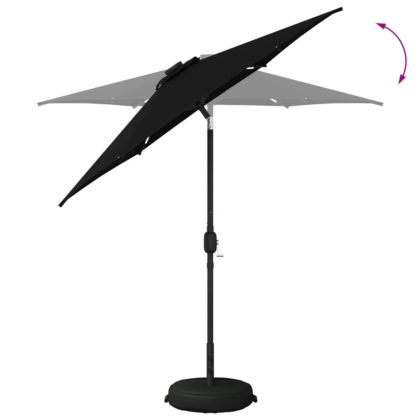 vidaXL Garden Parasol with LED Lights and Base 230 x 230 cm Polyester
