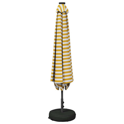 vidaXL Garden Parasol with LED Lights and Base 230 x 230 cm Polyester