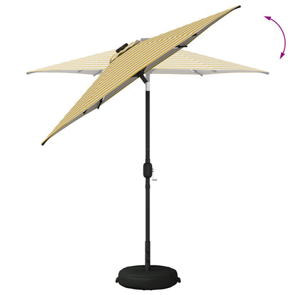 vidaXL Garden Parasol with LED Lights and Base 230 x 230 cm Polyester