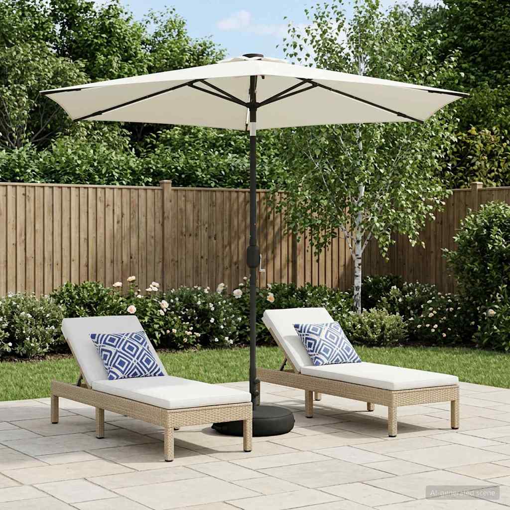 vidaXL Garden Parasol with LED Lights and Base 270 x 270 cm Polyester
