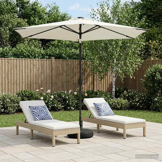 vidaXL Garden Parasol with LED Lights and Base 270 x 270 cm Polyester