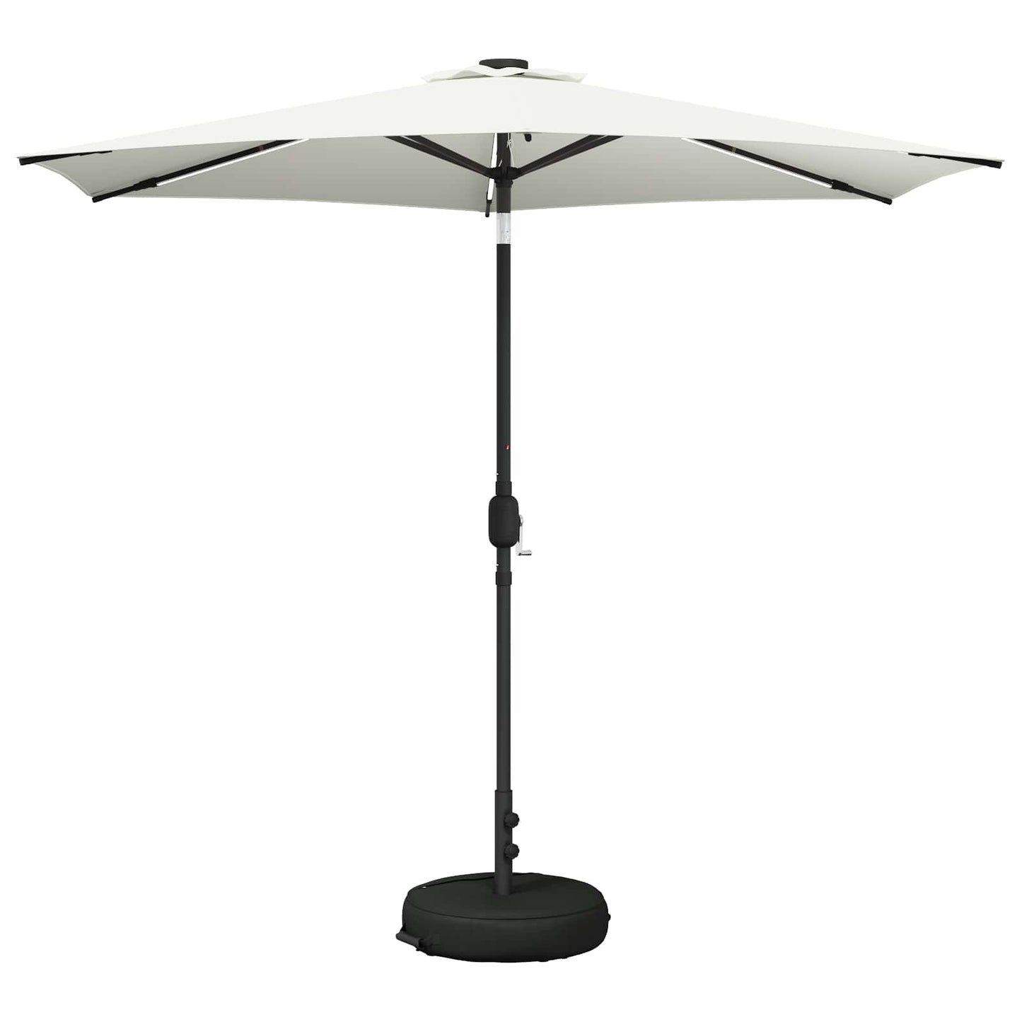 vidaXL Garden Parasol with LED Lights and Base 270 x 270 cm Polyester