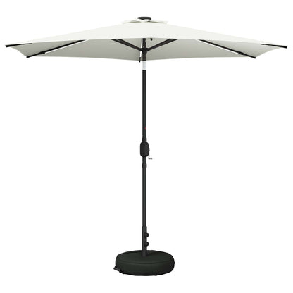 vidaXL Garden Parasol with LED Lights and Base 270 x 270 cm Polyester