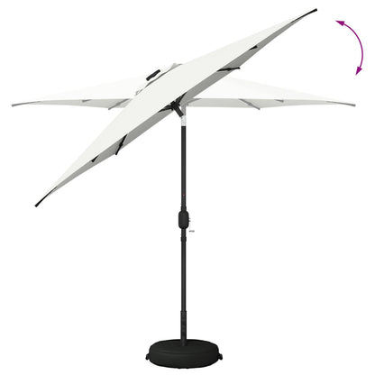 vidaXL Garden Parasol with LED Lights and Base 270 x 270 cm Polyester