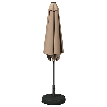 vidaXL Garden Parasol with LED Lights and Base 270 x 270 cm Polyester