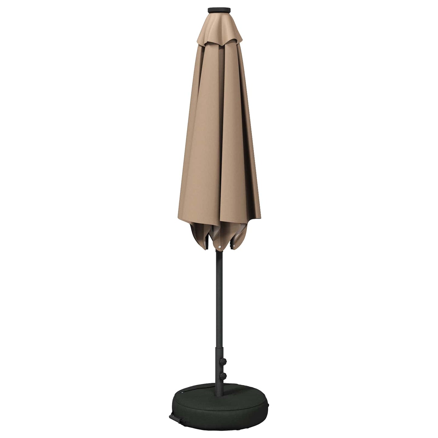 vidaXL Garden Parasol with LED Lights 270 x 270 cm Polyester Taupe