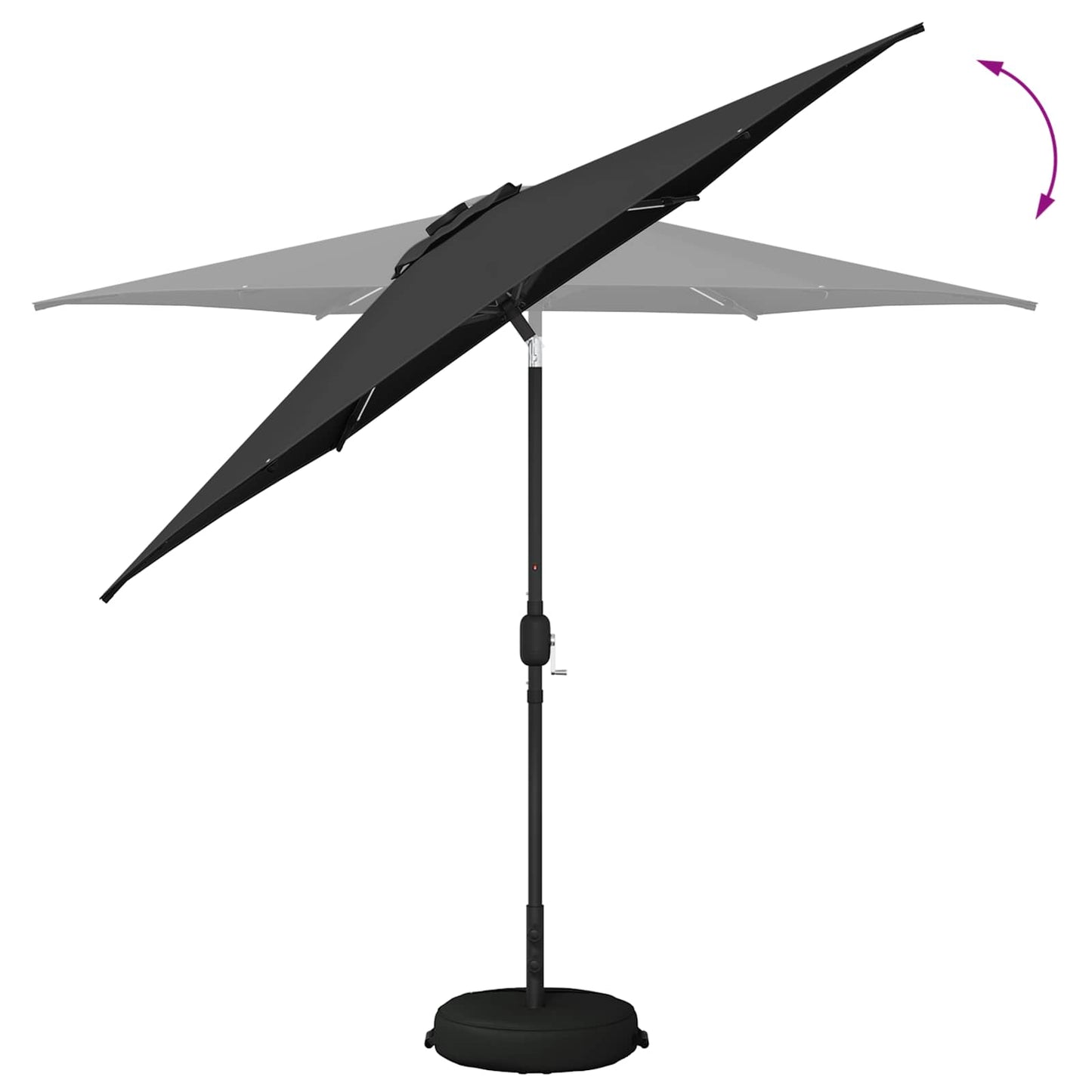 vidaXL Garden Parasol with LED Lights and Base 270 x 270 cm Polyester