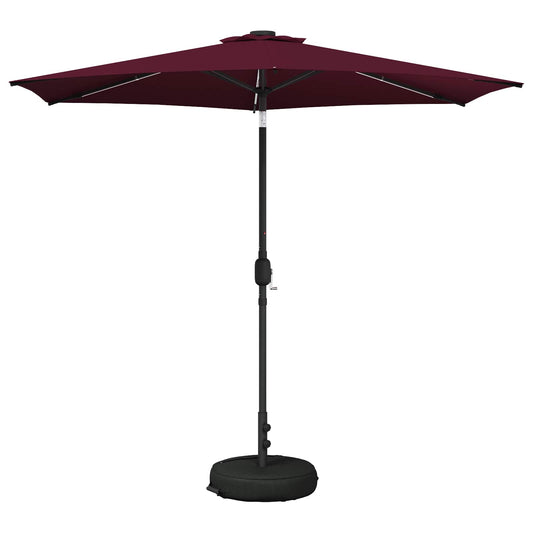 vidaXL Garden Parasol with LED Lights and Base 270 x 270 cm Polyester