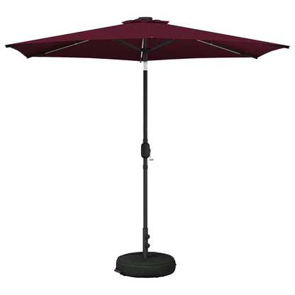 vidaXL Garden Parasol with LED Lights and Base 270 x 270 cm Polyester