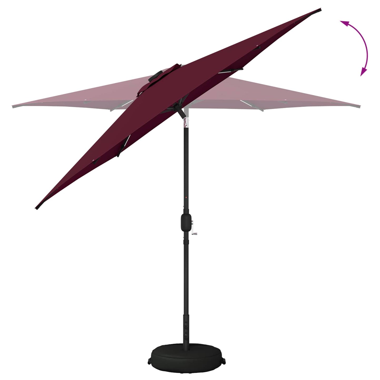 vidaXL Garden Parasol with LED Lights and Base 270 x 270 cm Polyester