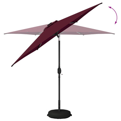 vidaXL Garden Parasol with LED Lights and Base 270 x 270 cm Polyester