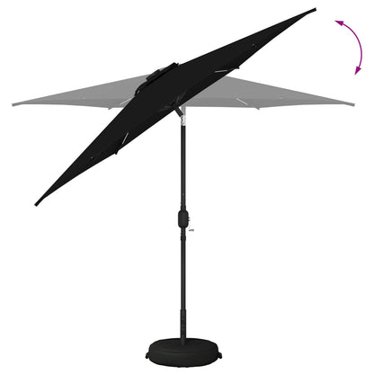 vidaXL Garden Parasol with LED Lights and Base 270 x 270 cm Polyester