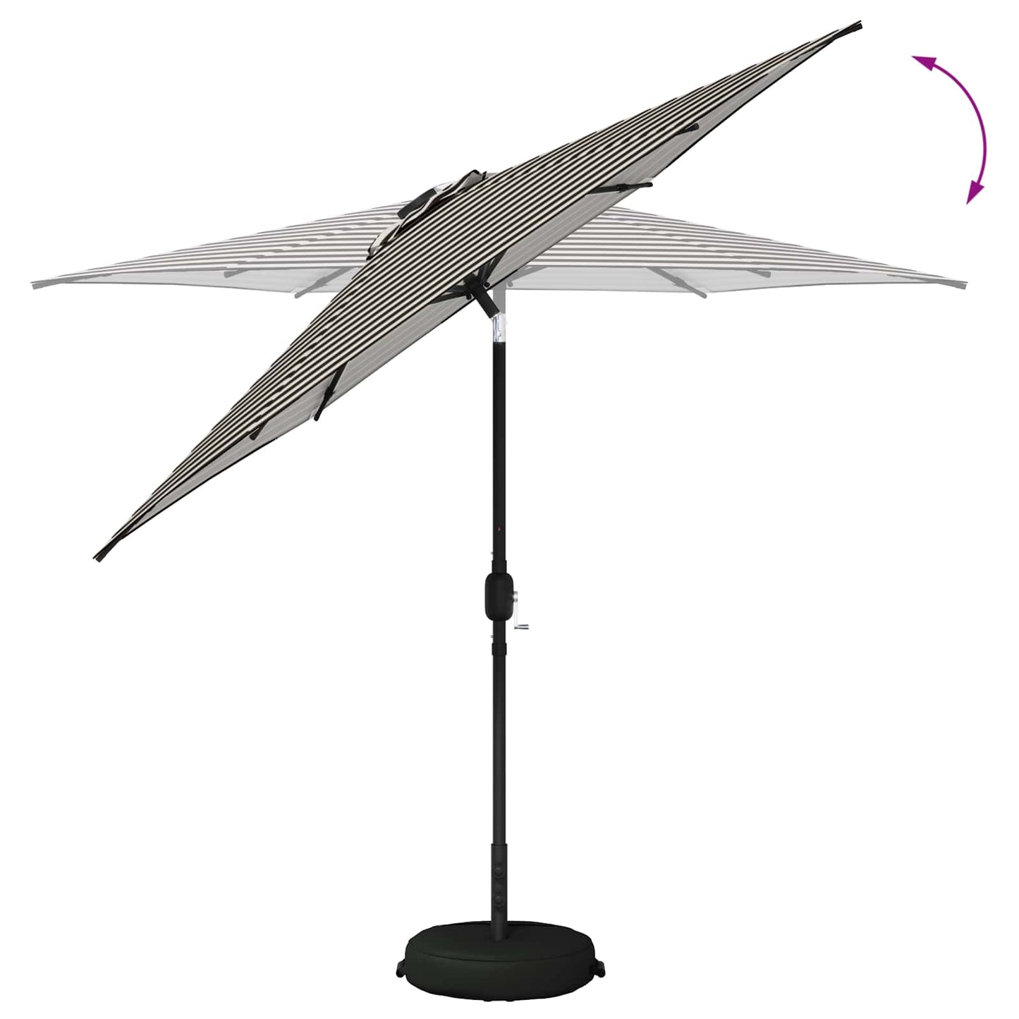 vidaXL Garden Parasol with LED Lights and Base 270 x 270 cm Polyester