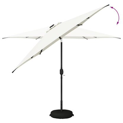 vidaXL Garden Parasol with LED Lights and Base 300 x 300 cm Polyester