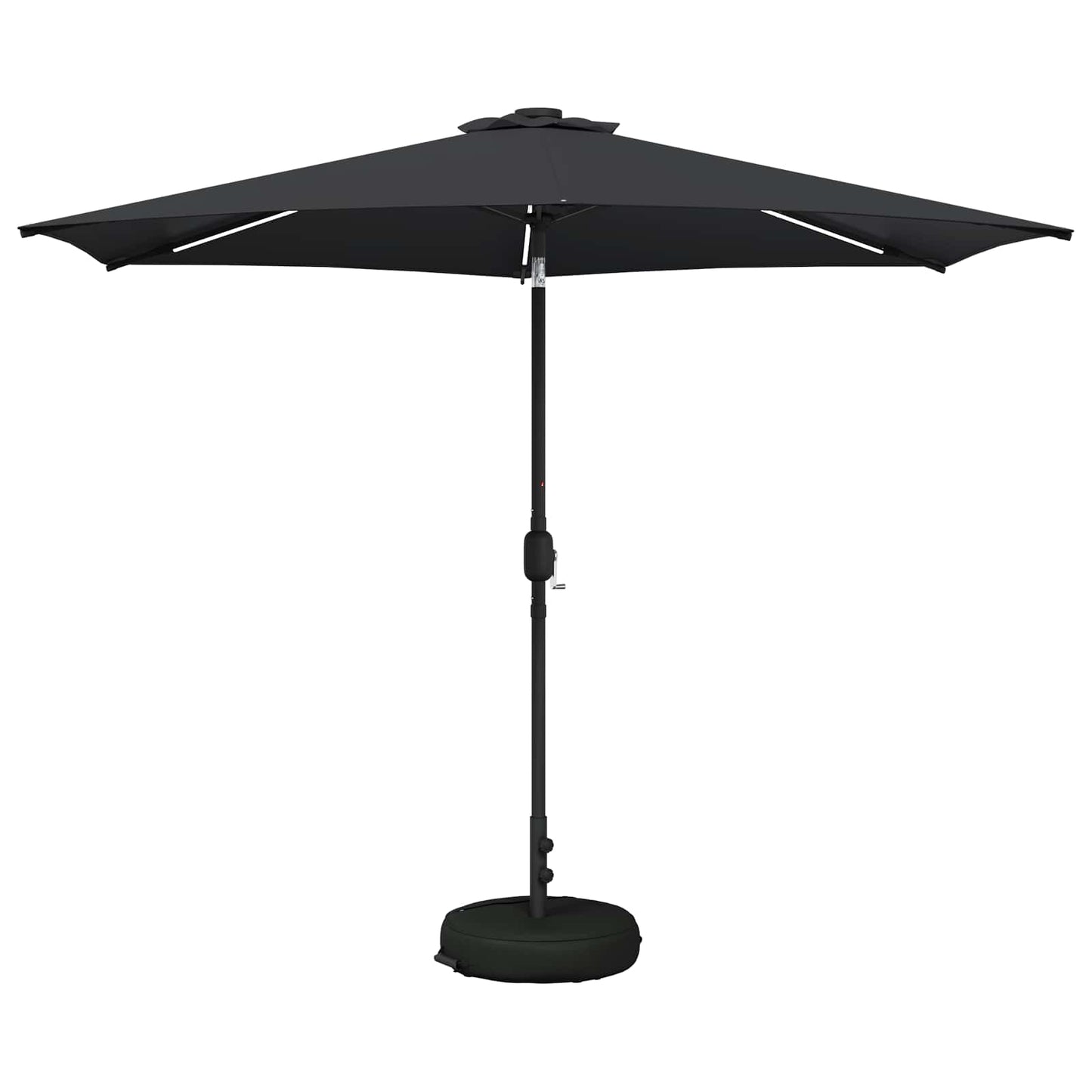vidaXL Garden Parasol with LED Lights and Base 300 x 300 cm Polyester