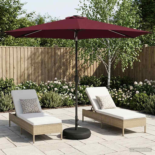 vidaXL Garden Parasol with LED Lights and Base 300 x 300 cm Polyester