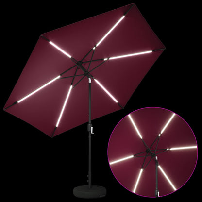 vidaXL Garden Parasol with LED Lights 300 x 300 cm Polyester