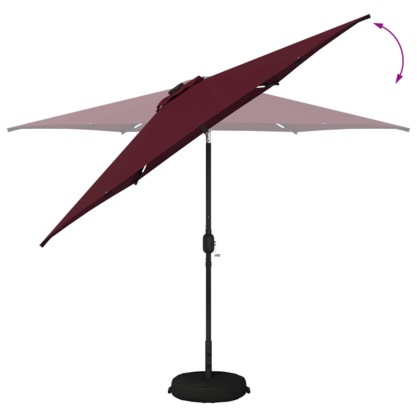 vidaXL Garden Parasol with LED Lights 300 x 300 cm Polyester
