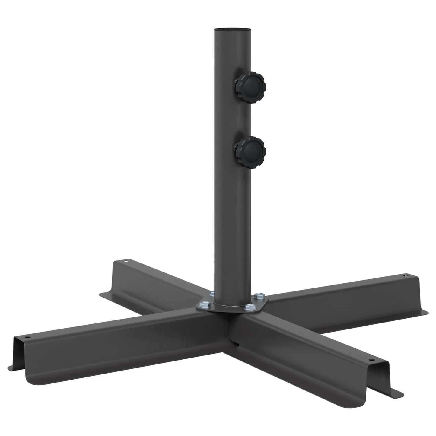 vidaXL Patio Umbrella Base 50 x 50 cm Steel Black
