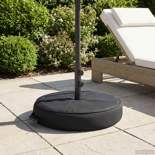vidaXL Patio Umbrella Base 60 x 60 cm Steel Black