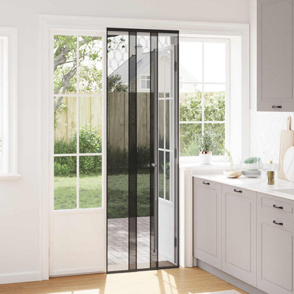 vidaXL Insect Door Screen with Mesh Curtain Black 70 x 220 cm