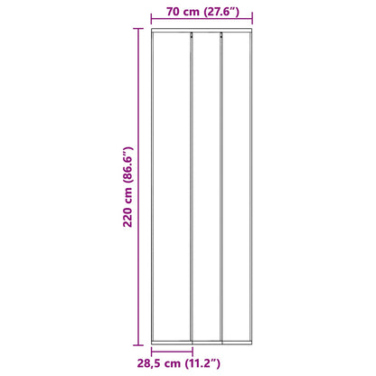 vidaXL Insect Door Screen with Mesh Curtain Black 70 x 220 cm