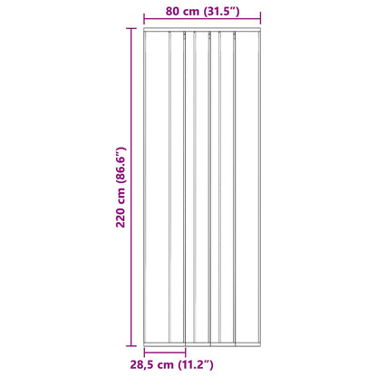 vidaXL Insect Door Screen with Mesh Curtain Black 80 x 220 cm