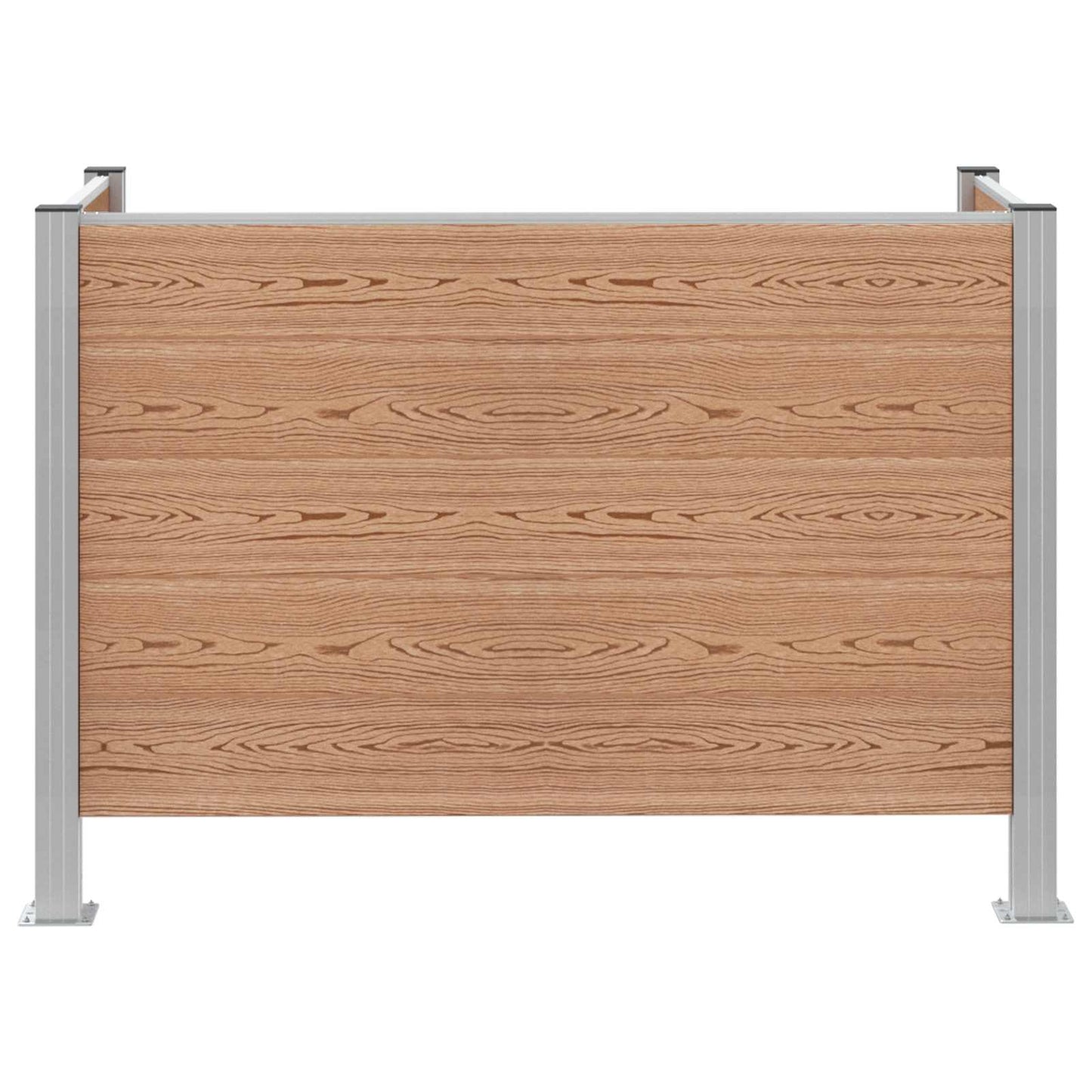 vidaXL Garbage Bin Fence Brown 161 x 85 x 115 cm Aluminium and WPC