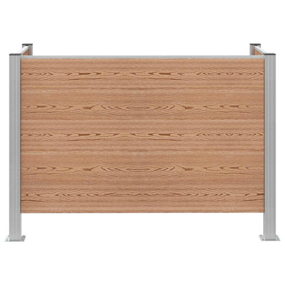 vidaXL Garbage Bin Fence Brown 161 x 85 x 115 cm Aluminium and WPC