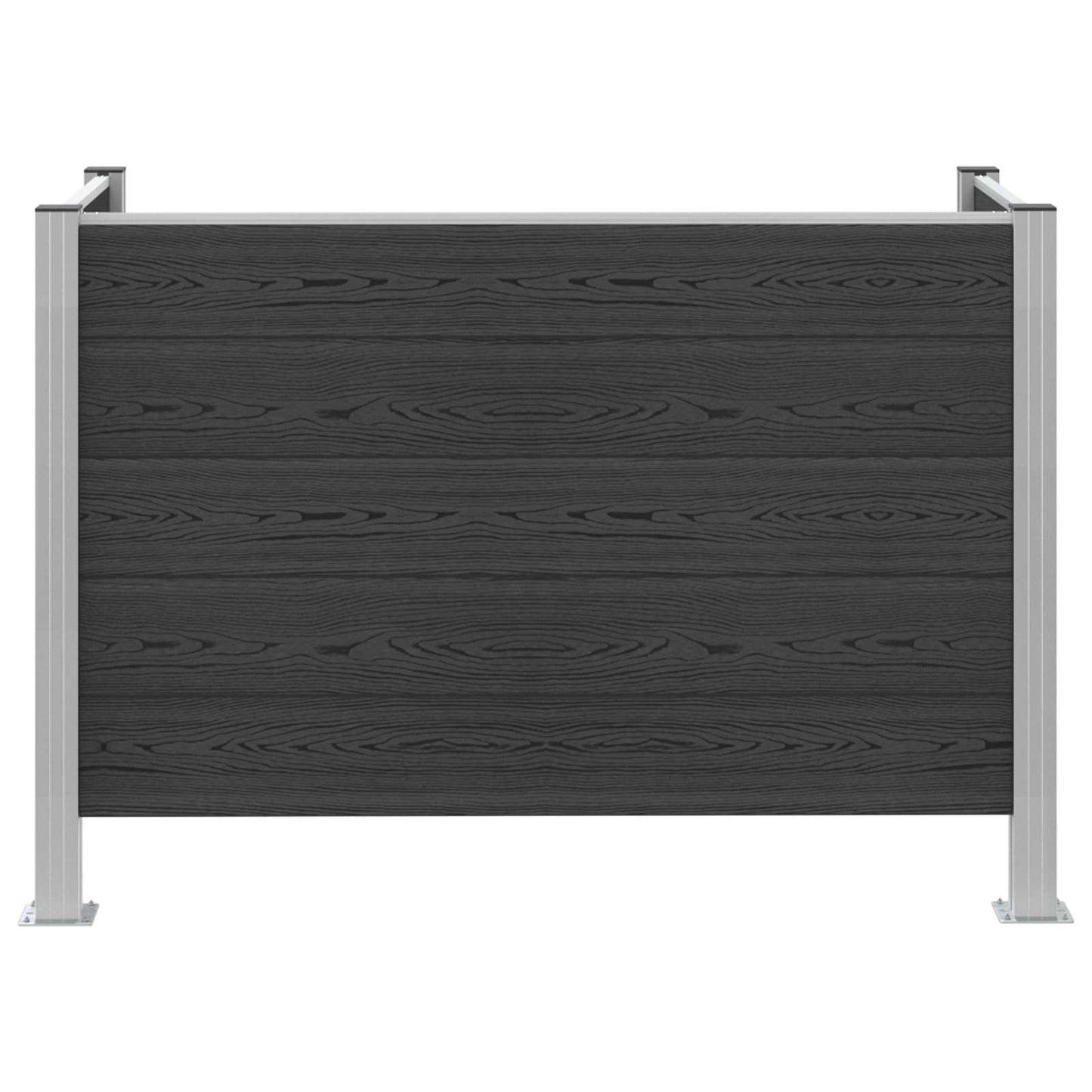 vidaXL Garbage Bin Fence Grey 161 x 85 x 115 cm Aluminium and WPC